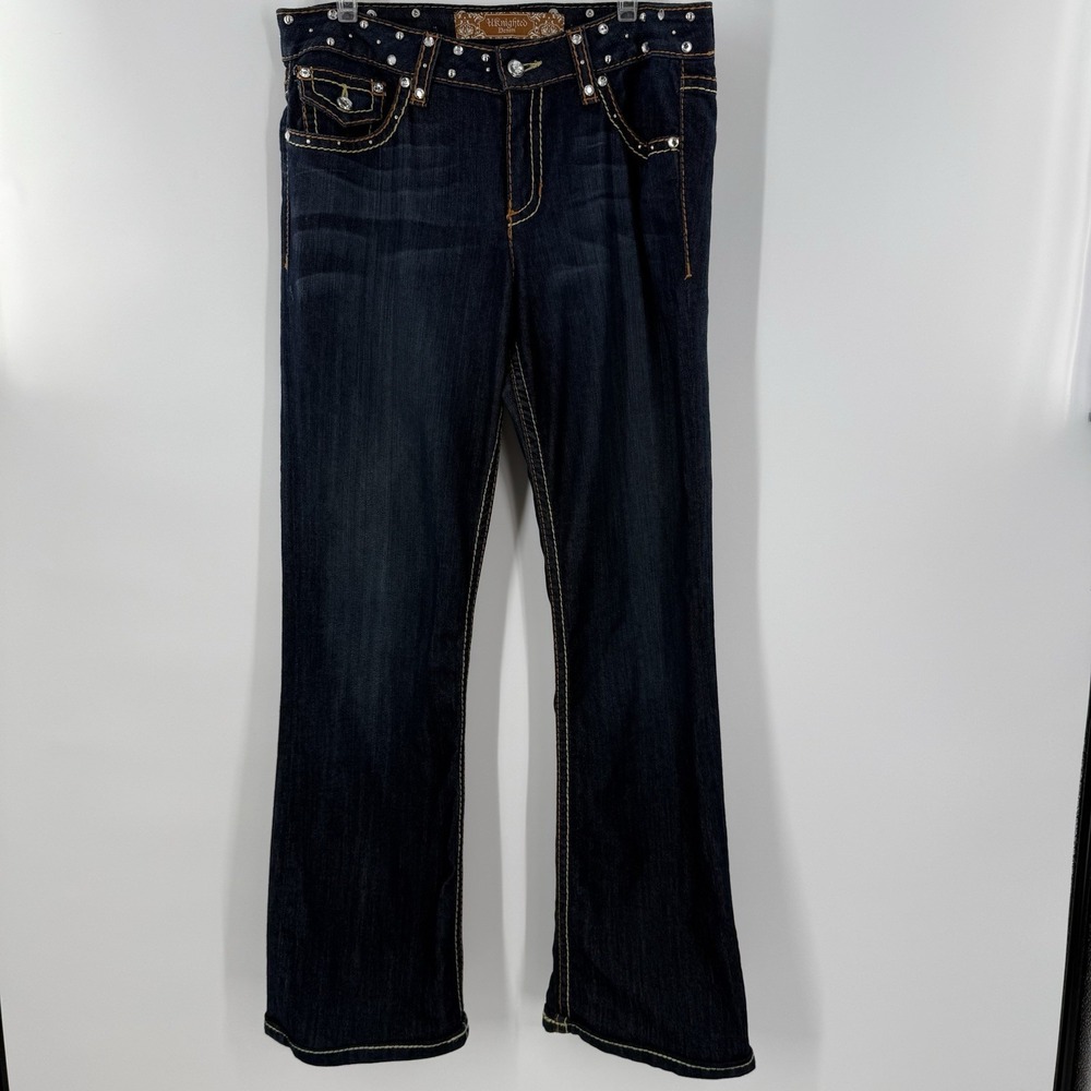 UKnighted Royal Denim Body Contour FLASHY Studded Jeweled 12 Jeans